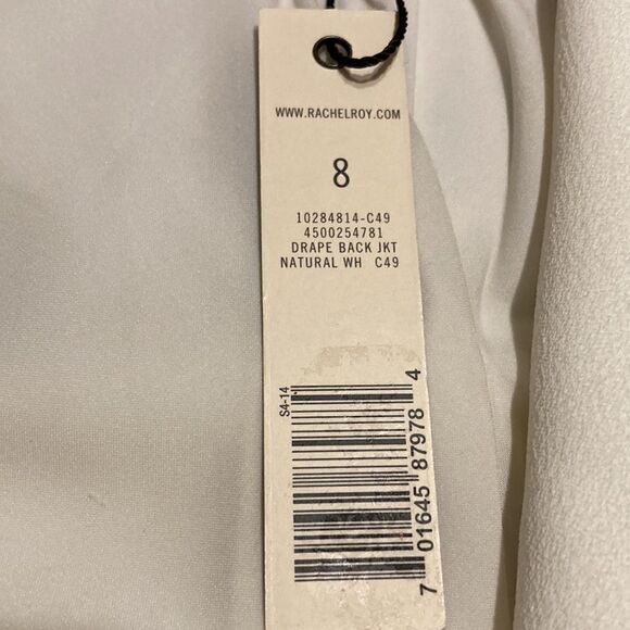 Rachel Roy Ivory draped back Jacket NWT - Picture 8 of 12